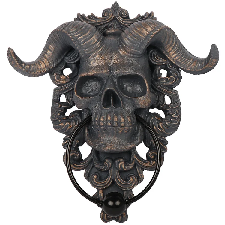 product resin sculpture head prop outdoor skeleton decoration horror theme event halloween decoration728-4