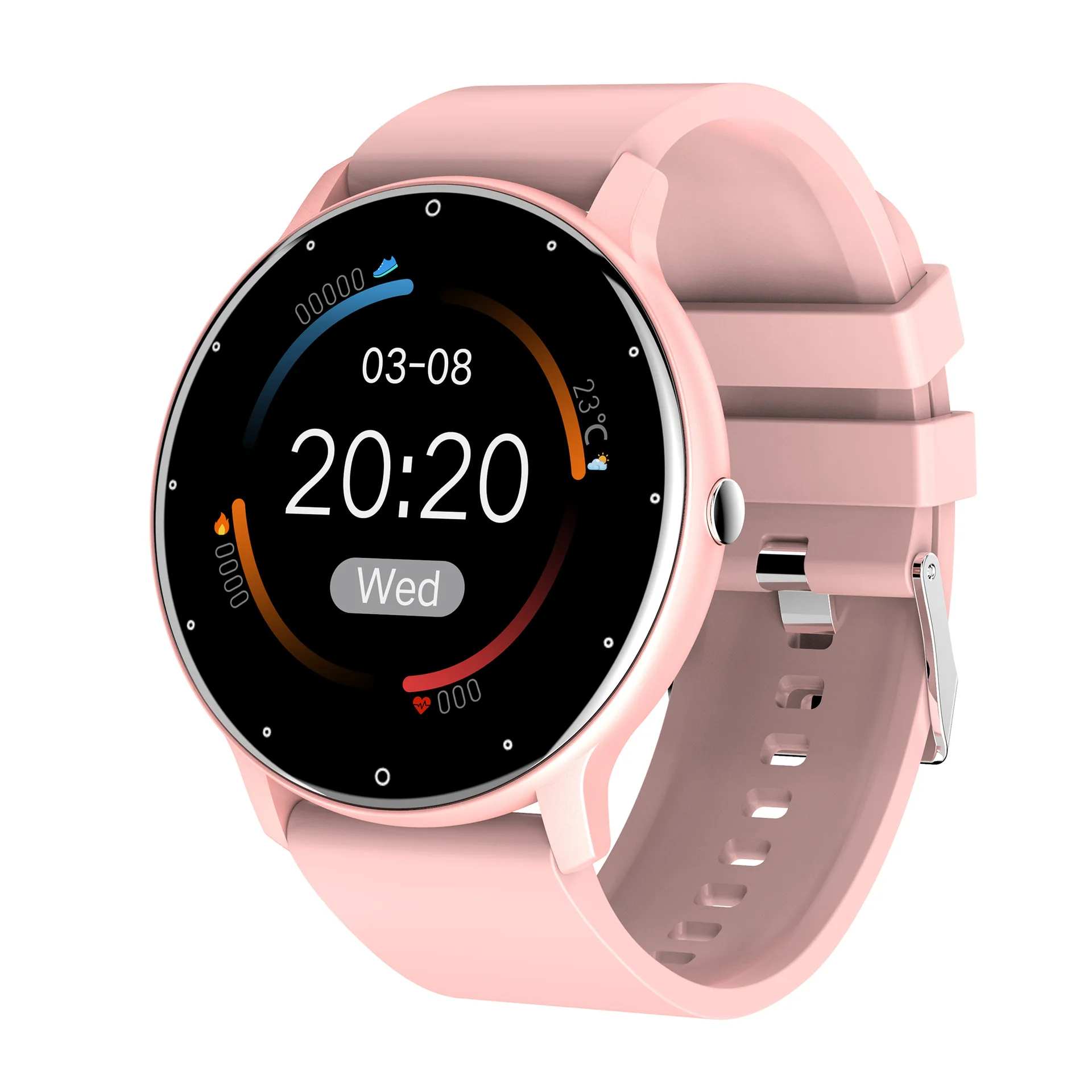 Легкий дизайн, сенсорный экран, Reloj Inteligente, пульсометр, фитнес, спорт, умные часы, мониторинг здоровья, умные часы ZL02