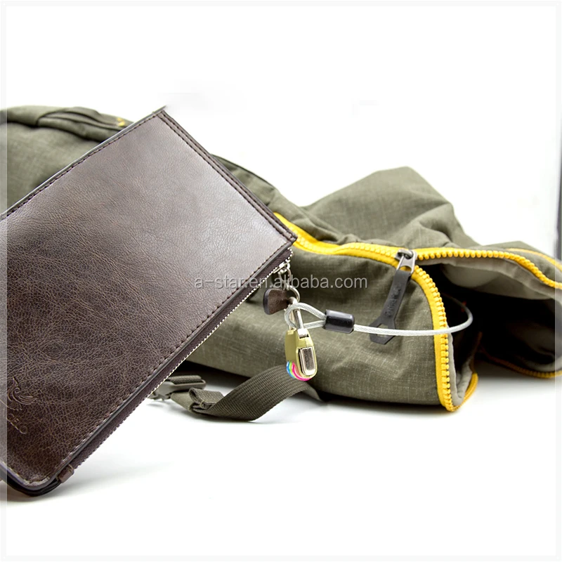 Luggage high carbon pvc steel wire hose lock safety rope lanyard cable anti theft Security Wire cables
