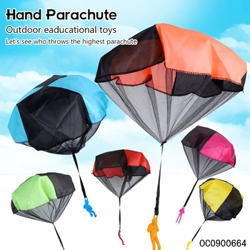 HW lancio a mano Mini soldato paracadute mimetico per bambini giocattoli all 'aperto gioco paracadute volante Sport per set di giocattoli per bambini