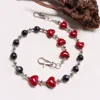 Single-layer heart-shaped cat-eye panty chain