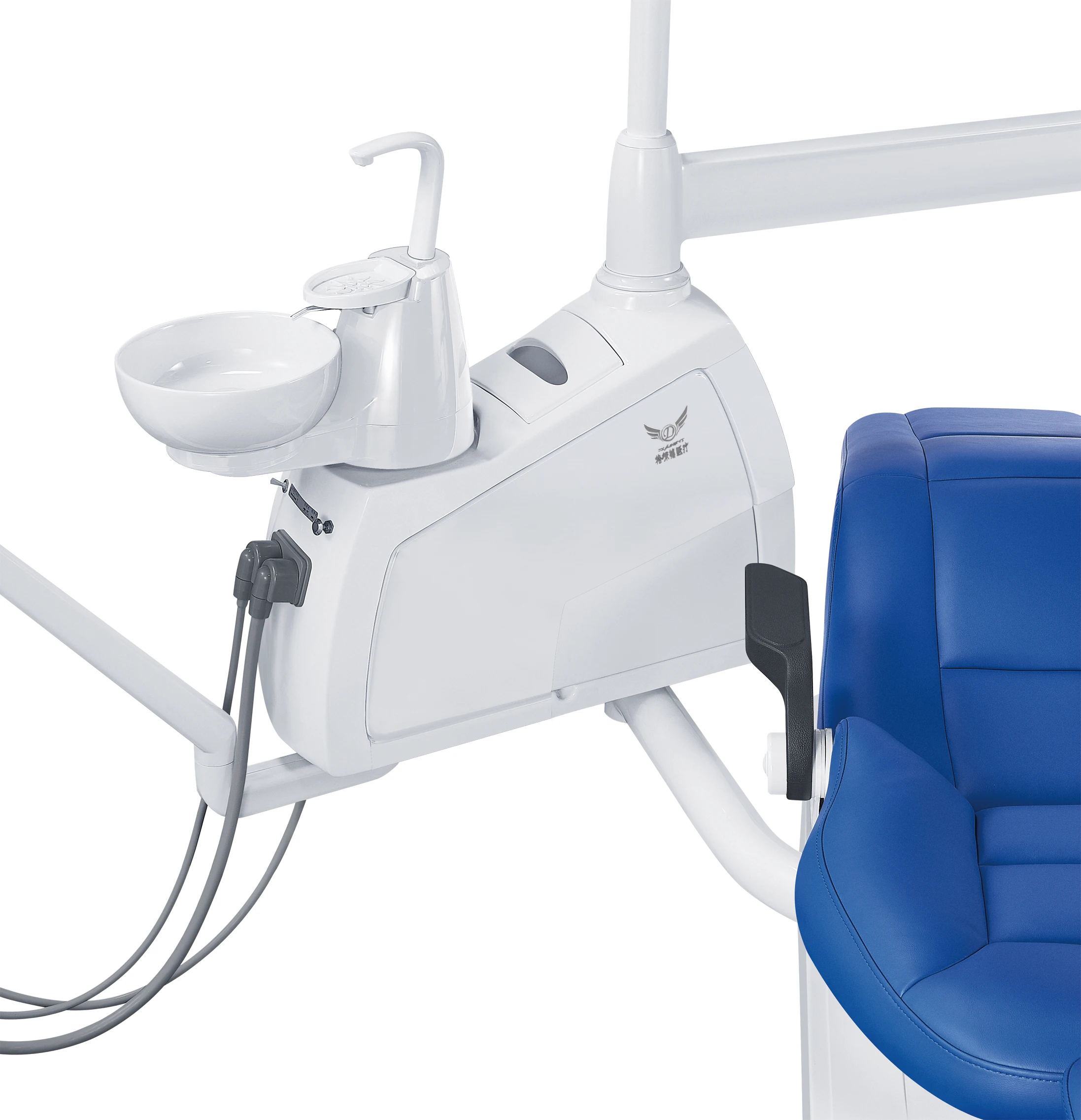 Ergonomic Dental Patient Chair with Wrap-around Waist Design & Double Trays