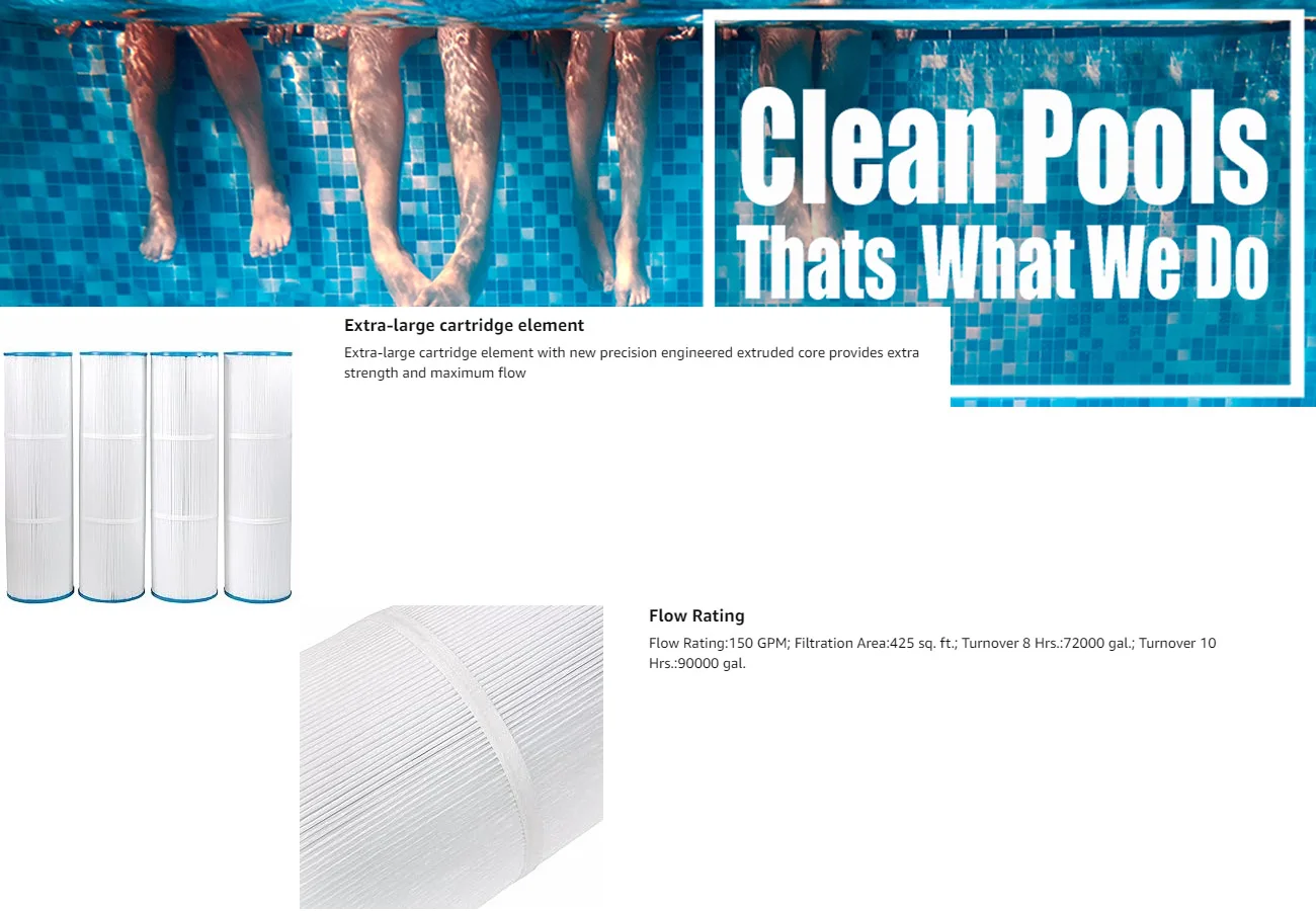 Pool Cartridge Filter - AIBO 19100 - Easy Install & Clean Water
