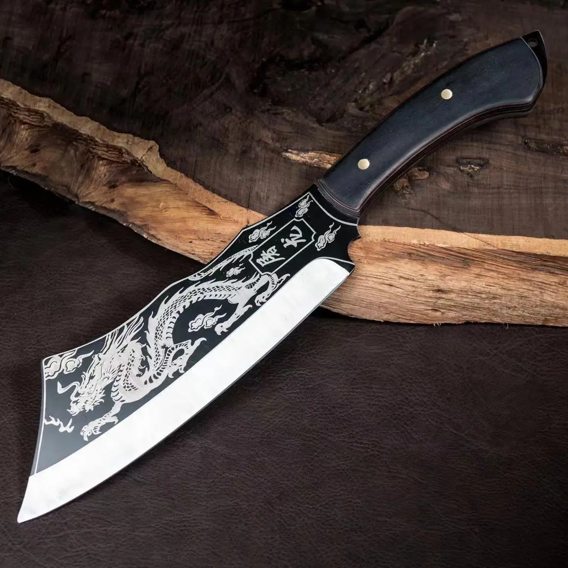 Dragon Butcher Knife Ultra Sharp Chef Knife Hand Forged Meat Cleaver