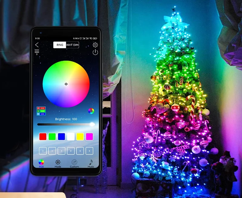 Outdoor Christmas Tree Decoration Lights Smart APP Control Fairy Lamp for  Christmas Waterproof USB Plug Music Sync LED Strip - AliExpress