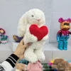Lapin timide coeur - 31cm