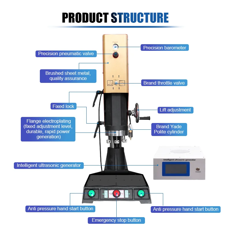 Digital Touch Screen Ultrasonic Welder Ultrasonic Plastic Welding Machine for Ultrasonic Mobile Charger Welder