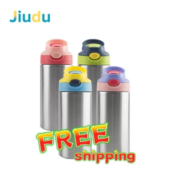 USA Warehouse 12oz Stainless Steel Kids Sublimation Tumbler Blanks Cups Sublimation Sippy Cups Kids Water Bottle