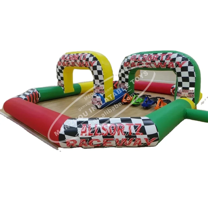 Inflatable Quad Car Track Go Karts Inflatable Race Track Inflatable Zorb Ball Race Track