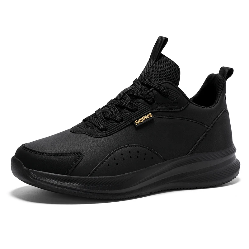 Men's Road Running Shoes Jogger Jogging Sneakers Track Trail Running Shoes Running Minimal PU Leather Athletic Lace up Sport