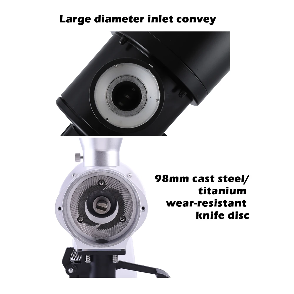 Manufacturer Stainless Steel 98mm Burr Commercial Electric Professional Automatic Coffee Bean Grinders for Sale - Image 5