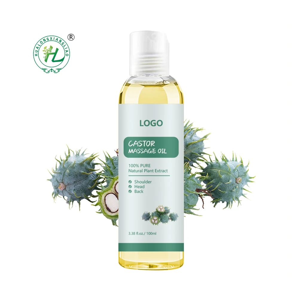 Premium Castor Seed Oil for Asian Massage - 100% Pure Natural Plant Extract, Cold Pressed Carrier Oil, Hexane Free | OEM 100mL