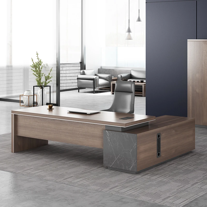 モダン高級オフィスデスクハイエンドMDFボードエグゼクティブ