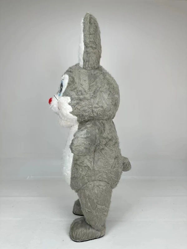 2025 Black Inflatable Plush Rabbit Mascot Costume China Supplier's Adult Easter Bunny Cosplay Style Animal/Anime