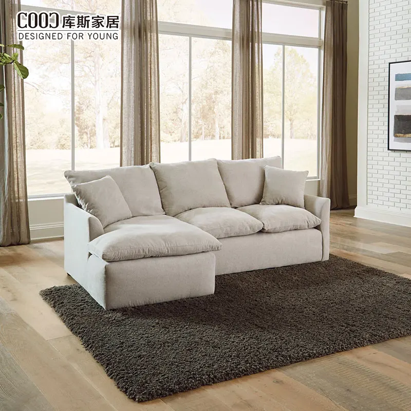 Modern Contemporary Comfy Modular Sofa Comfortable Soft Cloud Couch Sectional Sofa Set for Living Room Furniture
