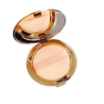Custom Empty Portable PE Plastic Cosmetic Powder Compact Container Eye Shadow Compact Case Embossing Varnishing Print Pattern