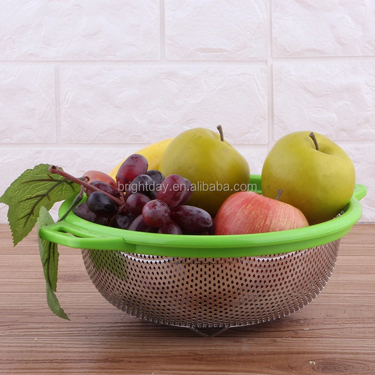 Heat Resistant Plastic Handle Colander Mesh Colander_1