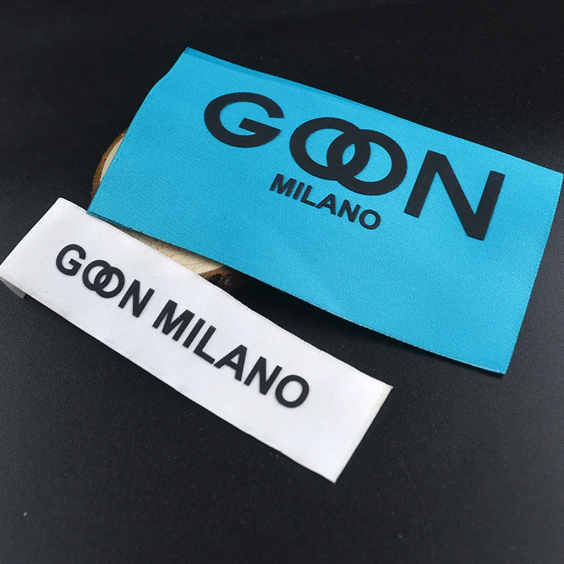 Custom Iron On Back Neck Sticker Label Brand Name Heat Transfer Press ...
