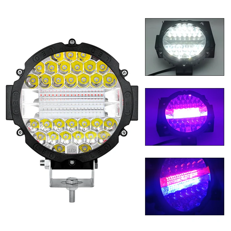 7 Inch Led Work Light 51w Heavy Duty Led Work Lights White Lighting With Red And Blue Flashing Led For Motorcycle Tractor Truck Buy 7 Inch Led Work Light Heavy Duty Led