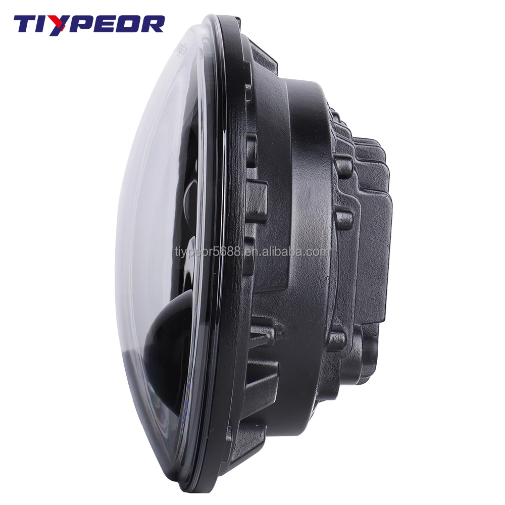 product tiypeor wholesale 12v 24v auto accessories with halo angel eyes drl headlamp for jeep 7 inch round led headlight motorcycle-6