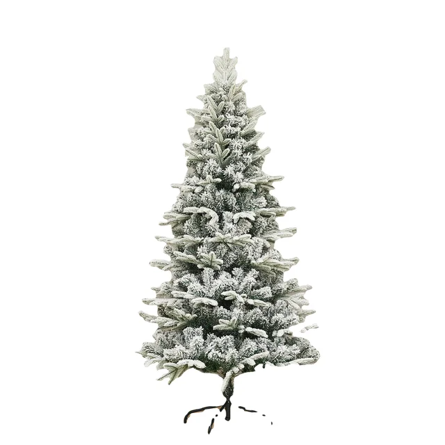 Sevenlots 120cm Snow Flocked Christmas Tree,Automatic Open  Premium PVC & PE  Metal Stand
