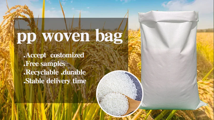 Free Sample Pp Sack 25kg 50kg Polypropylene Plastic White Rice Flour