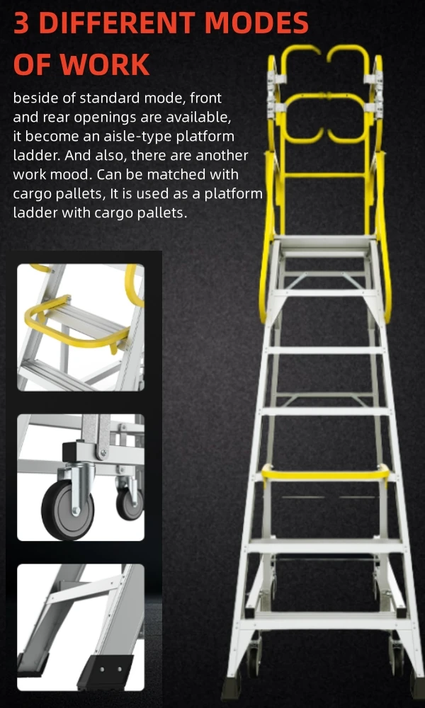 Benchmark 3 Step Aluminum Step Ladder, with High Handrail