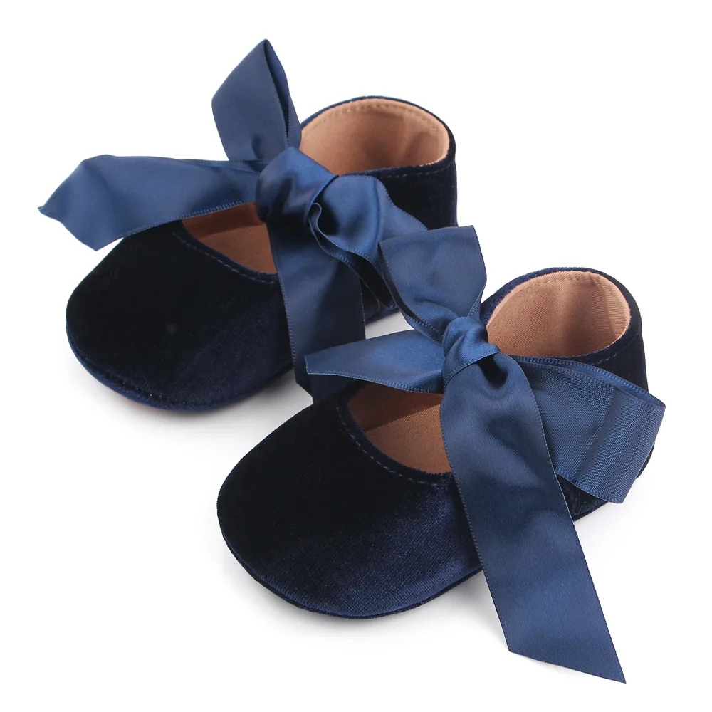 Baby Girls Mary Jane Flats Infant Non-Slip Bowknot Ballet Slippers Newborn Princess Dress Wedding Shoes Toddler First Walkers supplier