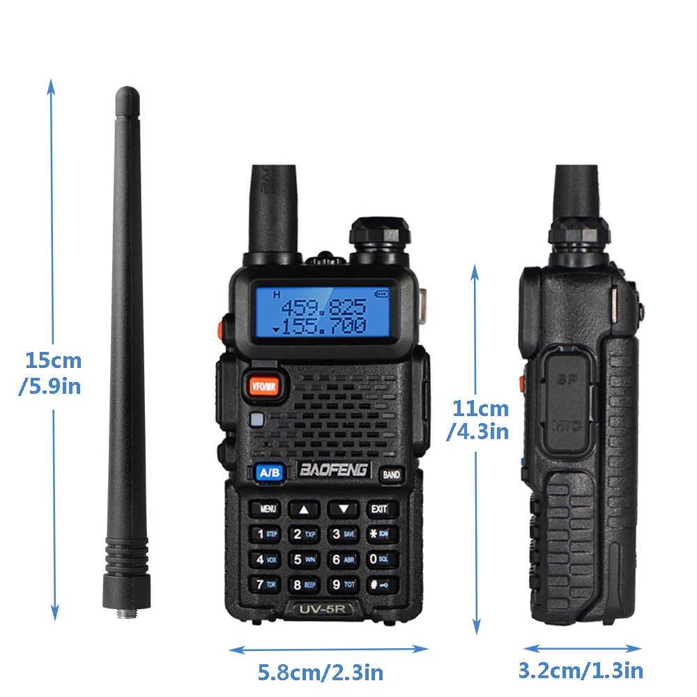 Boafeng Original Two Way Radio Uv-5r 5w/8w Handheld Radio 1800mAh Long Range Radio Vhf Baofeng UV 5R Walkie Talkie