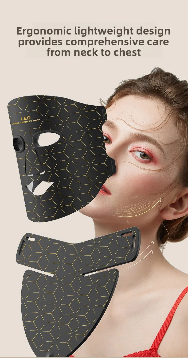 Hot Selling 680 Beam Beauty Light LED Light Therapy Photon Skin Rejuvenation Food Grade Silicone Mask Home Commercial Use