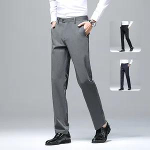 Men's Casual Pants for Spring and Summer New Business Commute Breathable Elastic Pants Versatile Four-way Stretch Trousers
