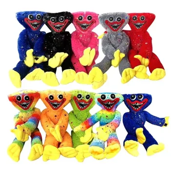 New Poppy Playtime Sequins Huggys Wuggy Plush Toy Soft Stuffed Game Character Horror Doll Peluche Toys for Children Gifts