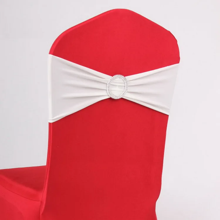 Эластичные Свадебные декоративные пояса для стула с пряжкой из спандекса, 24 цвета