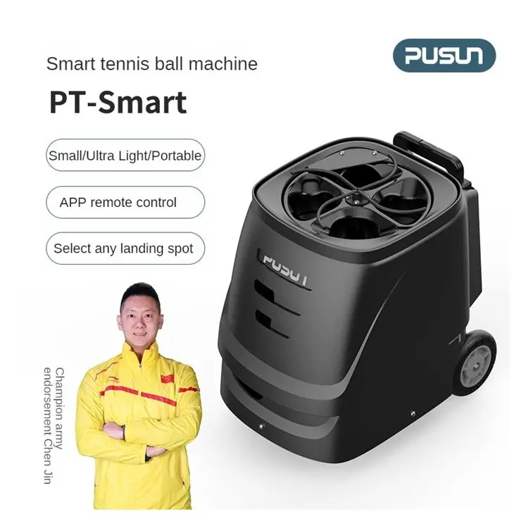2024 Popular Automatic Electronics PT Smart Tennis Ball Machine for Training Practice with APP Remote Control