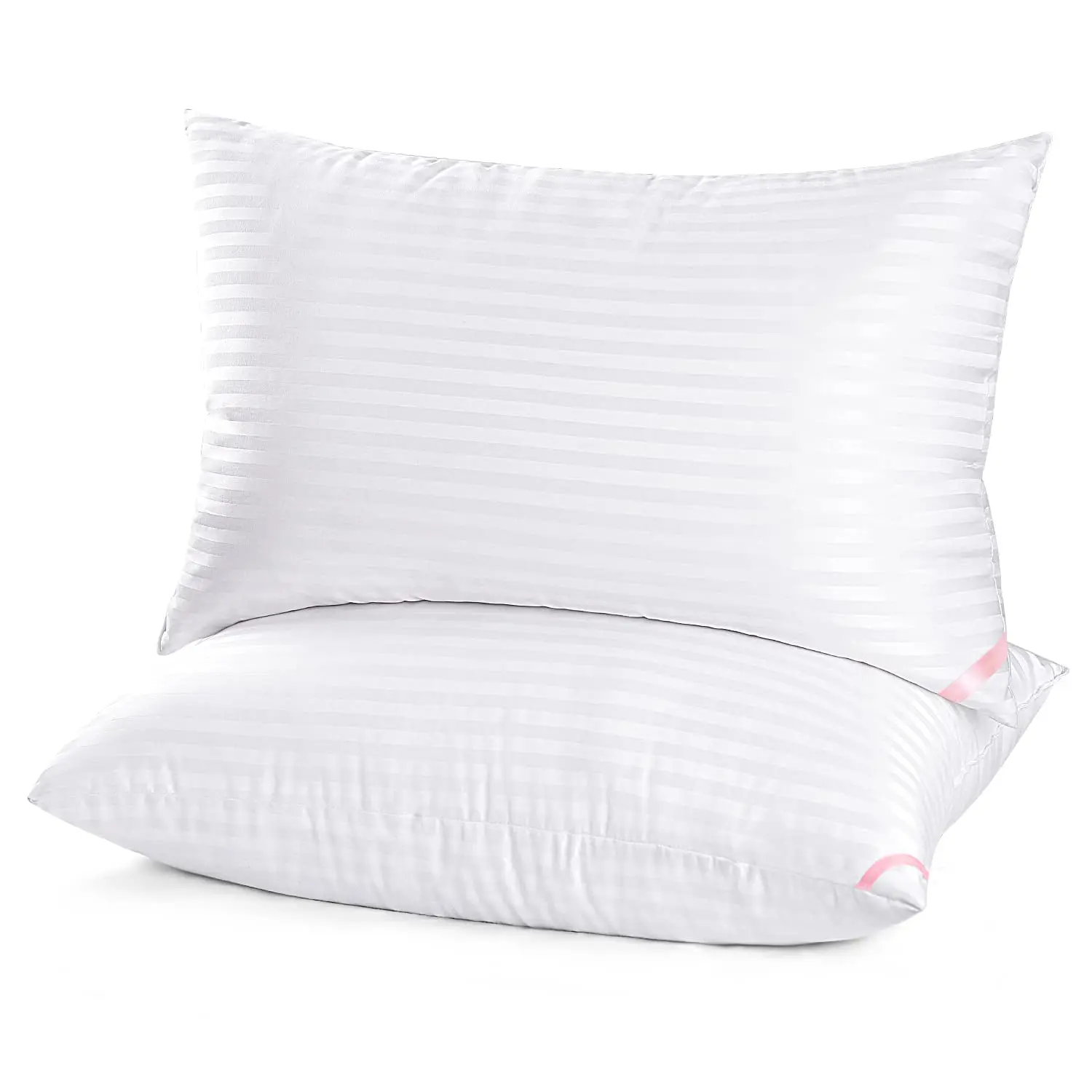 Bantal Tempat Tidur Hotel Koleksi Mikrofiber Putih OEM Grosir, Bantal Mikrofiber Super Lembut Pengganti Bulu Unggas untuk Tidur