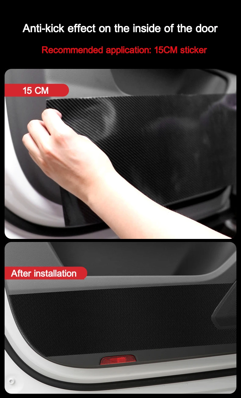 Car Universal Body Decals Film Nano Waterproof Repeated Use 5d Black ...