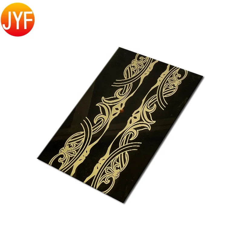 CL0047 China Custom Product Elevator Etching Design Decorative Stainless Steel Sheet 304 Elevator Cabin Lift Door