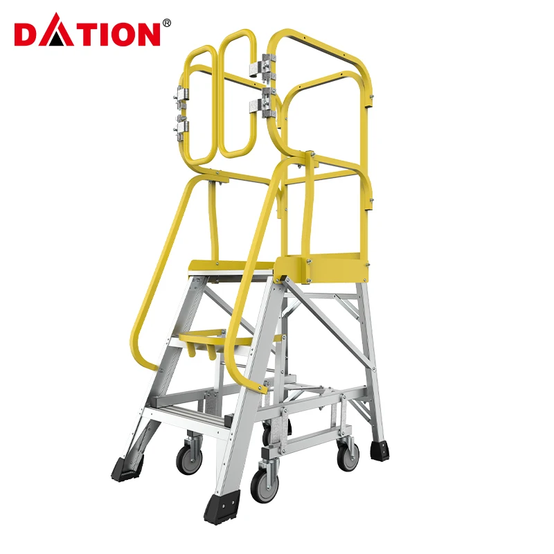 Warehouse Work Platform Ladder For Sale With Wheels Movable Telescopic