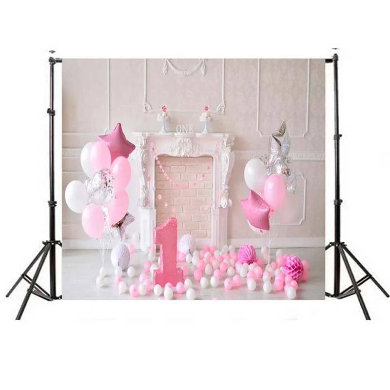 5x7ft First Birthday Backdrop Girl Pink Balloons Flower 1st Birthday Photo  Background Kids Birthday Photoshoot Props - Buy First Birthday Backdrop,Flower  Wall Decoration,1st Birthday Party Photo Background Product on 