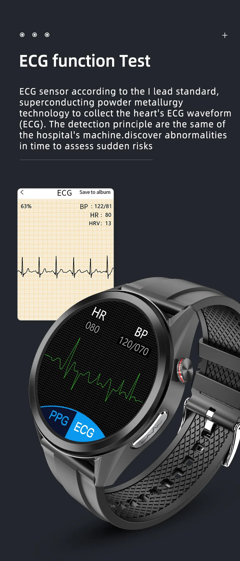 IP67 Waterproof ECG PPG BP HR Temperature Fitness Heart Rate Sport Health Monitoring Smartwatch Reloj Smart Watch W10 (5).jpg