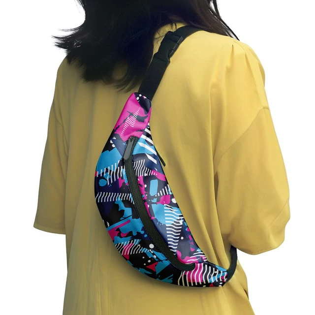 Hot selling Custom logo fashion adjustable belt travel sport unisex canvas fanny pack Chest Belt waist bag