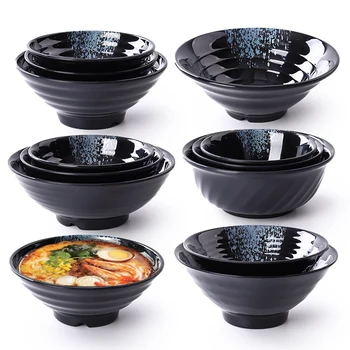 Factory direct sales custom logo/logo Japanese melane dinner ware bowls for serving food ramen bowl plastic bowl