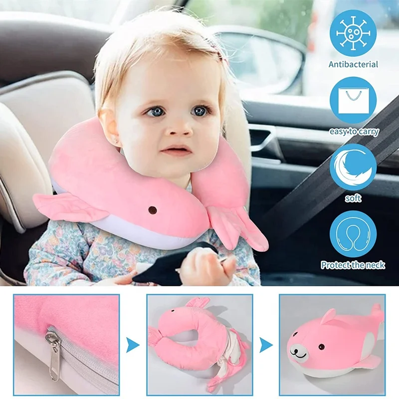 Custom Pink Dolphin Toy Plush Pillow Stuffed Animals Gifts Seal Plushie