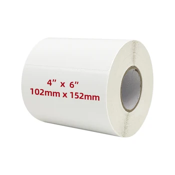 Direct Thermal Paper Label Roll 100x150x250pcs/rolls Blank Sticker Adhesive Shipping Labels for Use