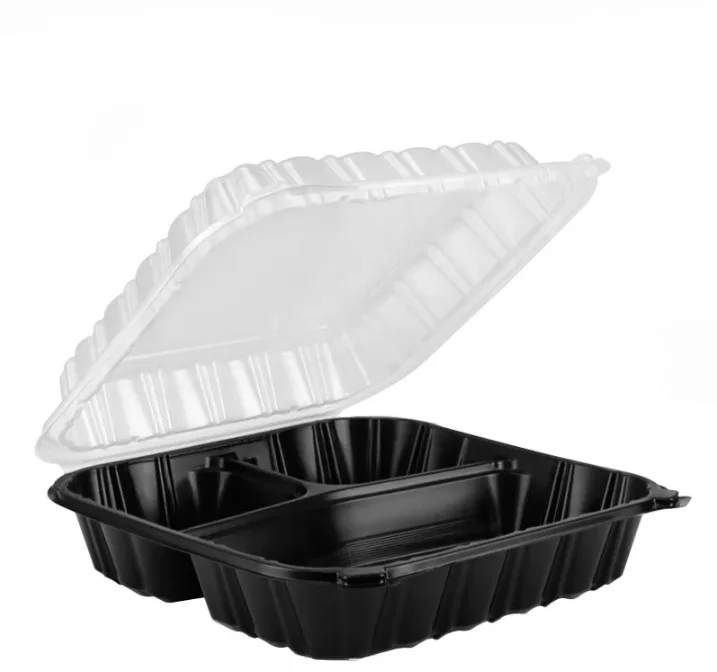 Disposable Lunch Box Microwave Safe Takeout Plastic Food Box With Lid