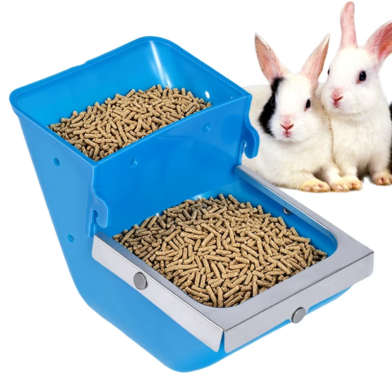 10cmプラスチック製ウサギ用餌箱、ウサギ用飼料入れ、農場ケージ