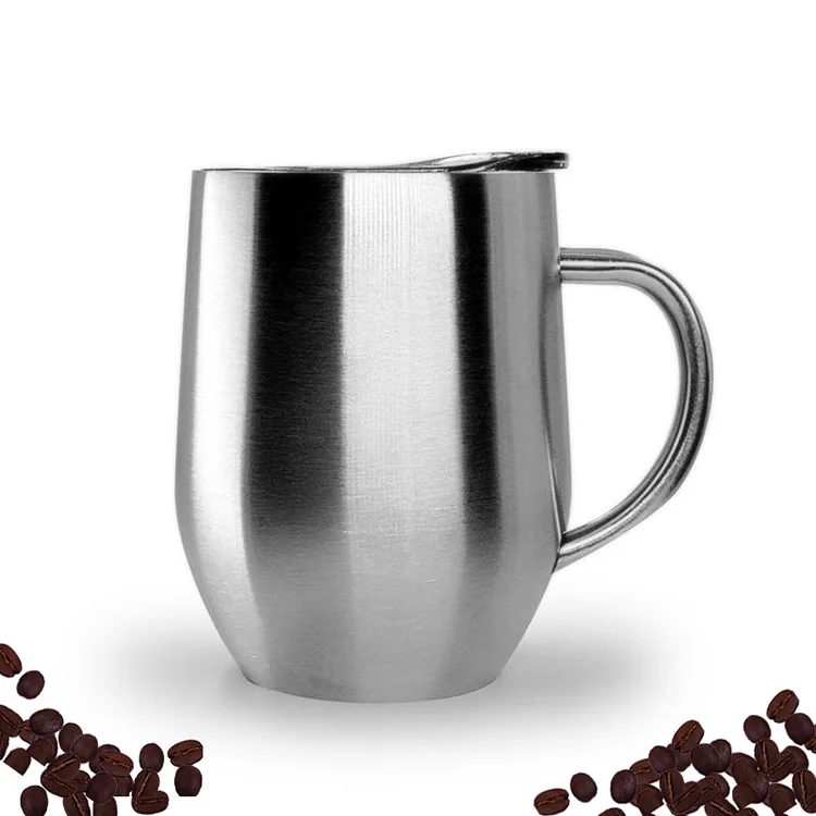 Double Wall Eggshell Tumbler, Stainless Steel Egg Cup, Coffee Mug