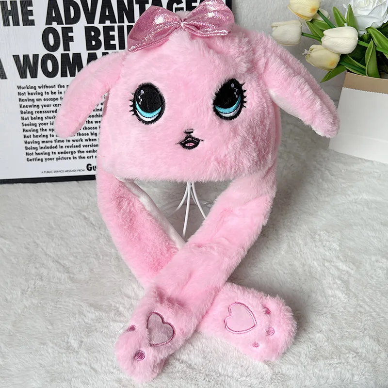 Femme Fille Drôle en Peluche Oreille Animal Chapeau Cadeau Jouet avec Oreilles Mouvement Femme Fille Drôle en Peluche Oreille Animal Chapeau Cadeau Jouet avec Oreilles Mouvement