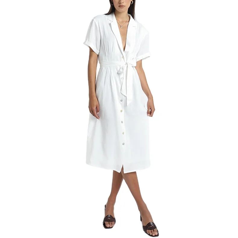 boho button up dress