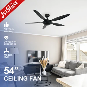 1stshine Ceiling Fan 5 ABS Blades High Airflow Energy Saving Remote Black Ceiling Fan Without Light